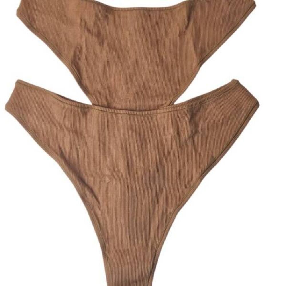 2 PAIR SKIMS COTTON RIBBED PANTY NWT
